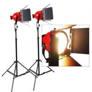 800w Red Head Continuous Video Lighting With Light Stands Kit