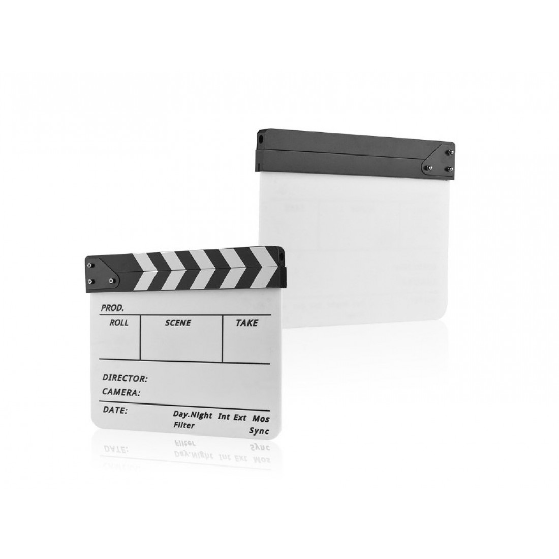 Black and White Acrylic Slate ClapperBoard