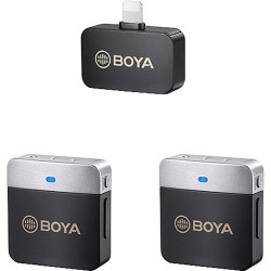 BOYA BY-M1V6 2-PERSON Wireless Microphone System with Lightning Connector for IOS Devices
