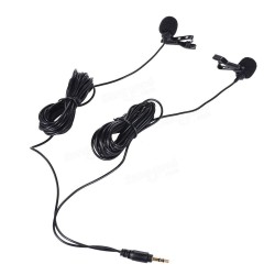 BOYA BY-LM300 Dual Lavalier Microphone Omni-directional Condenser for DSLR Cameras