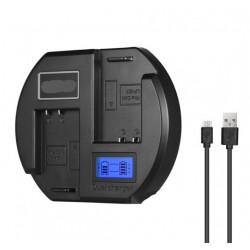USB Fast Dual Charger for Canon LP-E17 batteries 