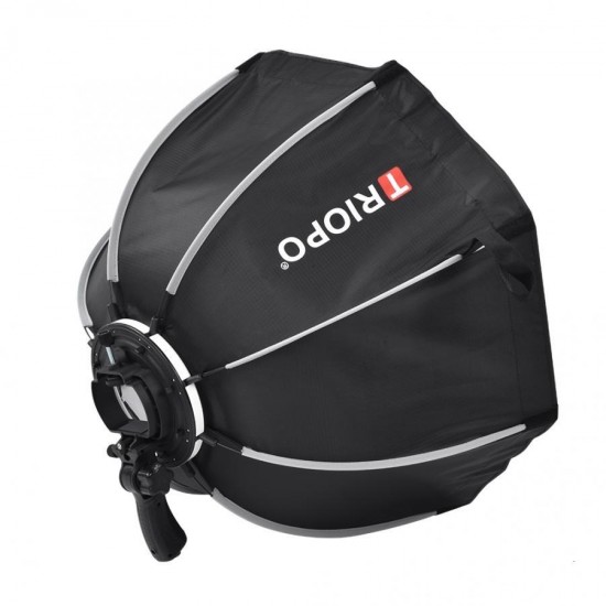 Triopo 120cm / 47" Deep Octagon Umbrella Speedlite Softbox with Flash Bracket