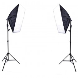StudioFX 800 Watt Large Photography Softbox Continuous Photo Lighting Kit 16 x 24 by Kaezi H9004S-1