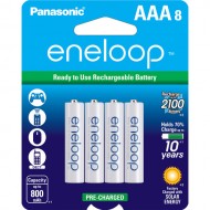 Panasonic eneloop AAA Ni-MH Pre-Charged Rechargeable Ni-MH Batteries (800mAh, pair)